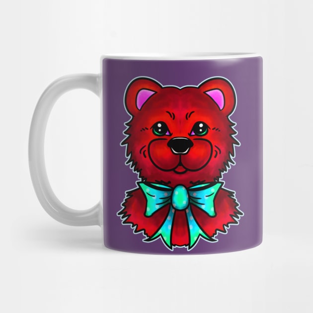 Red Teddy Bear & Tie by TaliDe